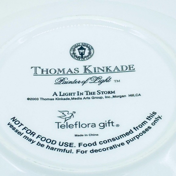 Thomas Kinkade Cup & Saucer Set A Light In The Storm Decorative‎ Teleflora - Picture 7 of 11